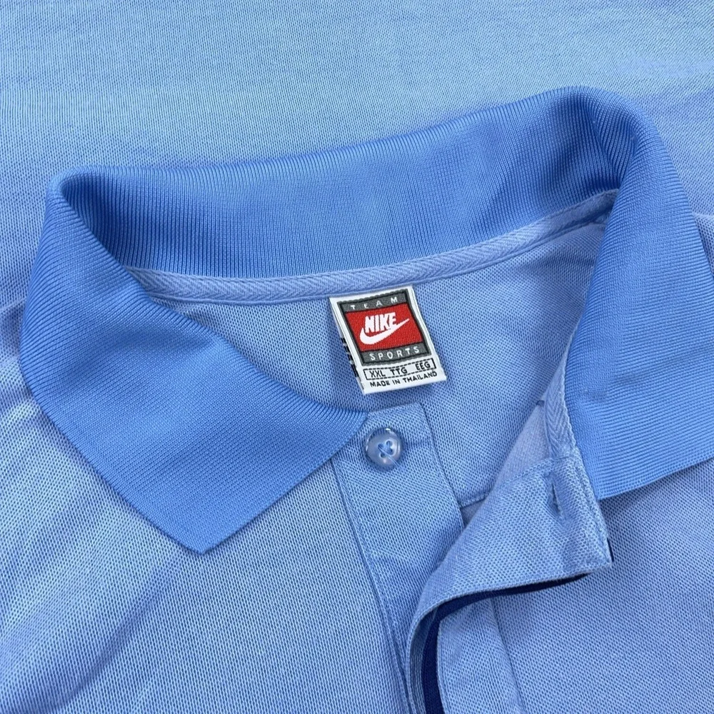 Vintage North Carolina Tar Hills Polo Shirt Men XXL 2XL Nike Center‎ Swoosh 90s